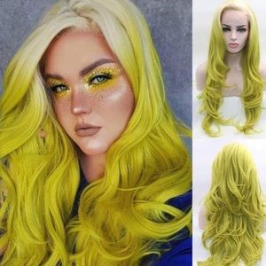 🖤OMBRÉ 22”  LEMON LIME LACE FRONT Wig *NWT* ✨